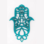 10" X 6" Turquoise Solid Wood