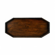 28" Dark Brown End Table With Two Shelves