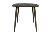Five Piece Brown and Black Square Solid Wood Dining Set with Four Chairs