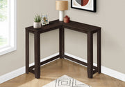 36" Espresso Wood Distressed Corner Frame Console Table