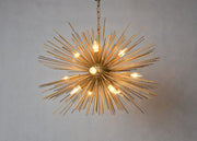 Gold Sputnik Twelve Light Metal Chandelier