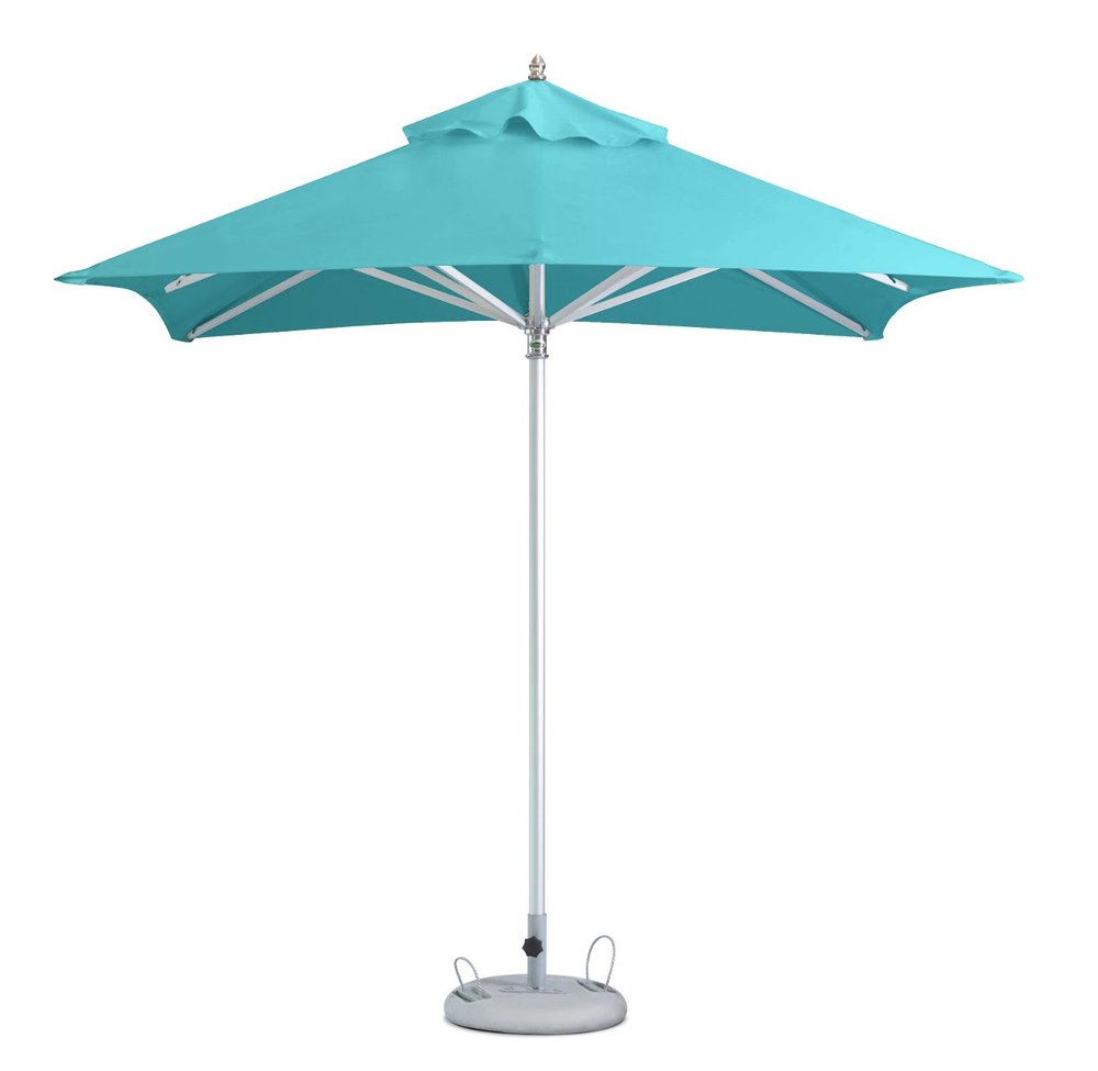 102" Aqua Polyester Square Market Patio Umbrella