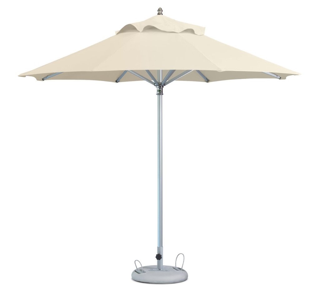 102" Ecru Polyester Round Market Patio Umbrella