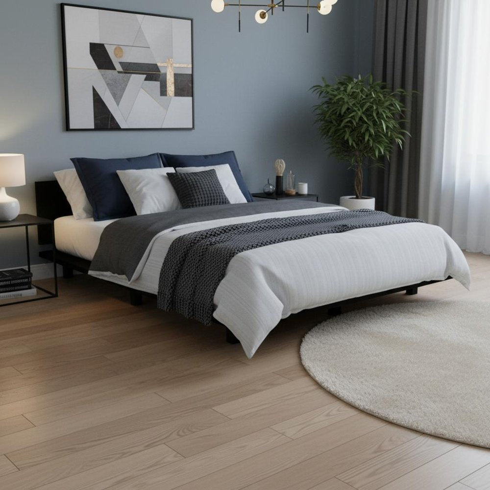 Black Wood Twin Bed Frame