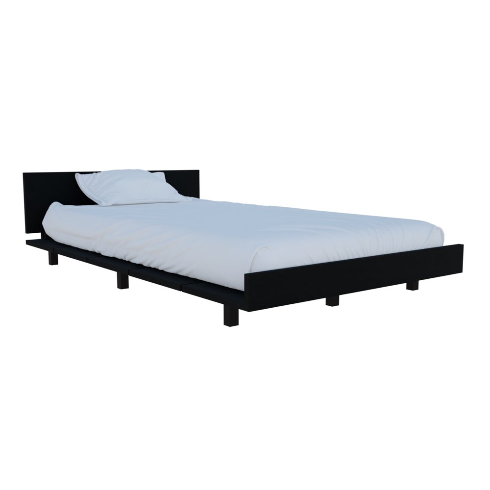Black Wood Twin Bed Frame