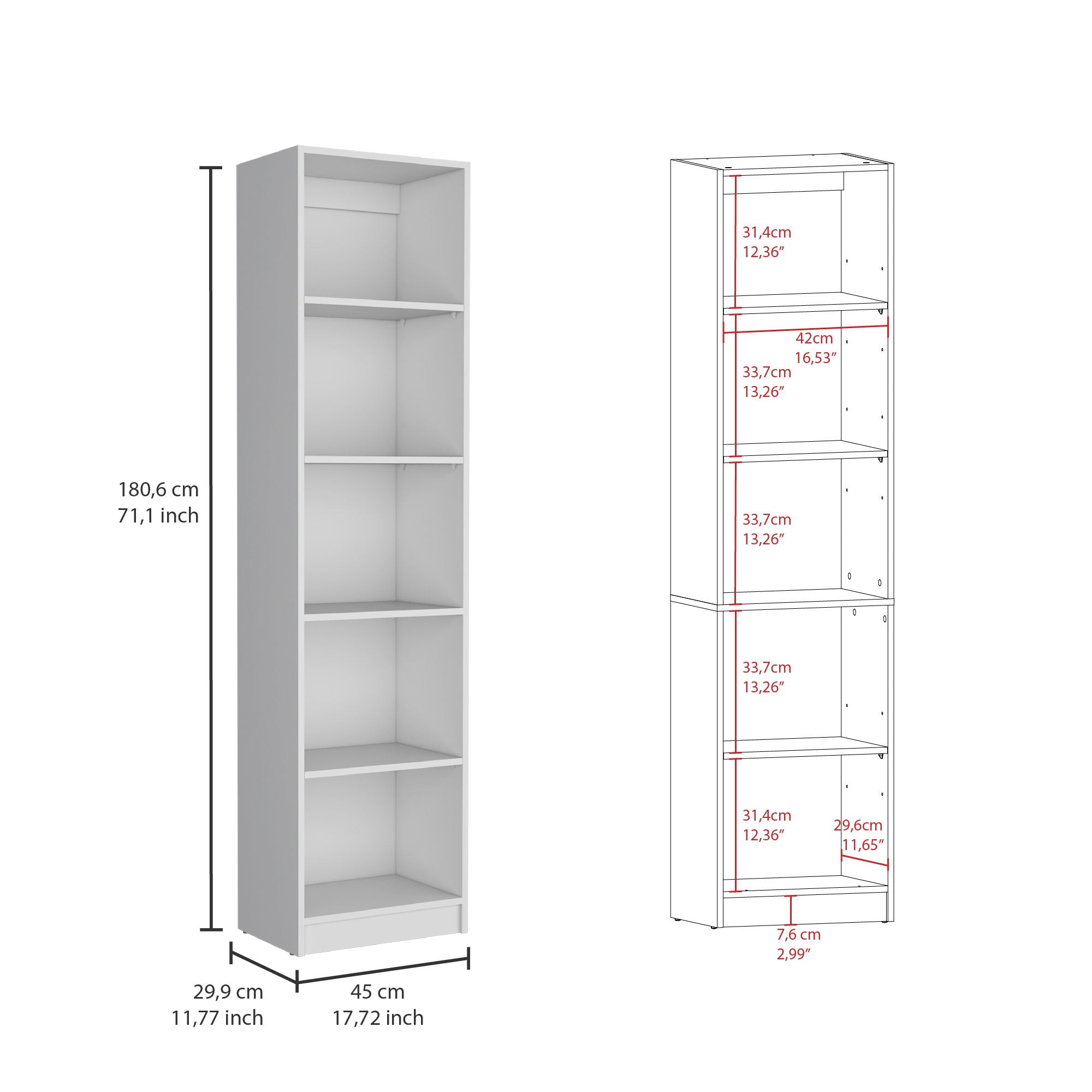 Levan - 3 Piece Living Room Set With 3 Bookcases