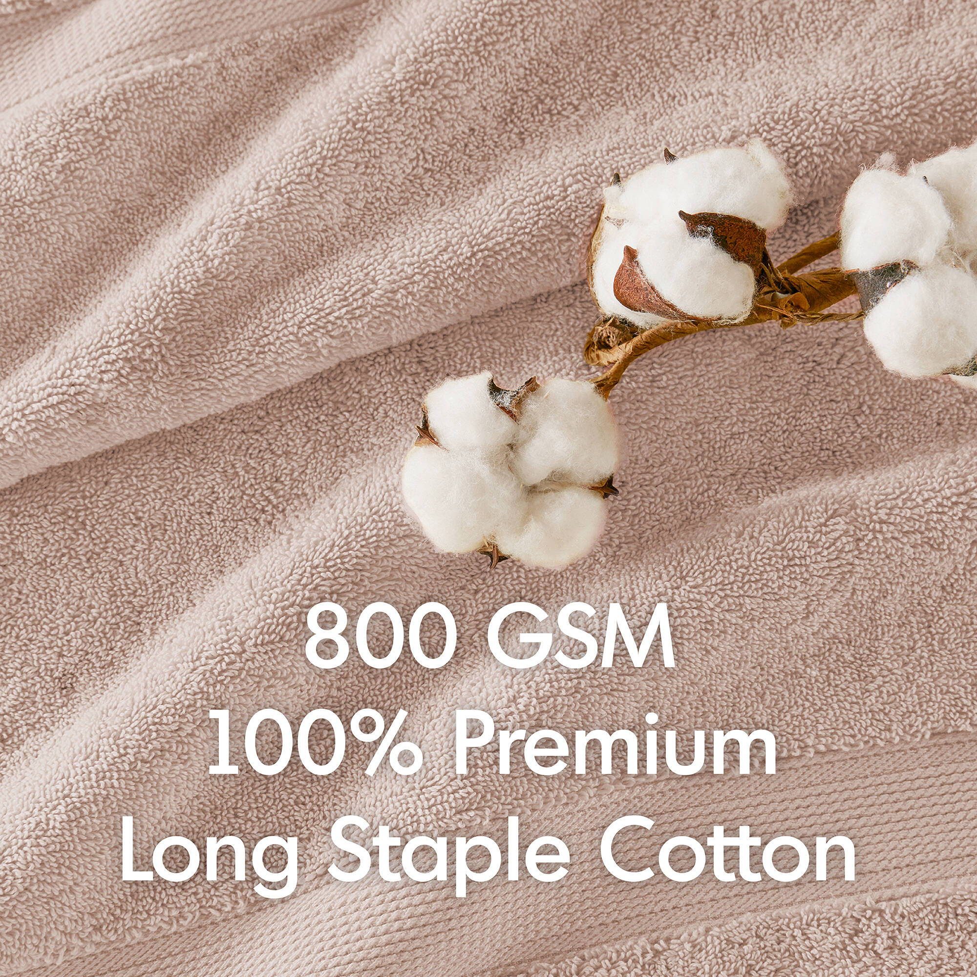 800GSM - 8 Piece Antimicrobial Towel Set - Blush