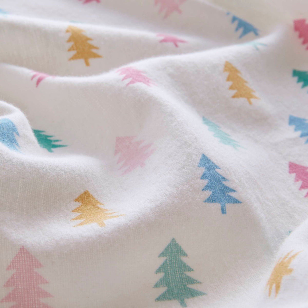 Cozy Soft - Twin Long 100% Flannel Pigment Printed Sheet Set - Tree Block