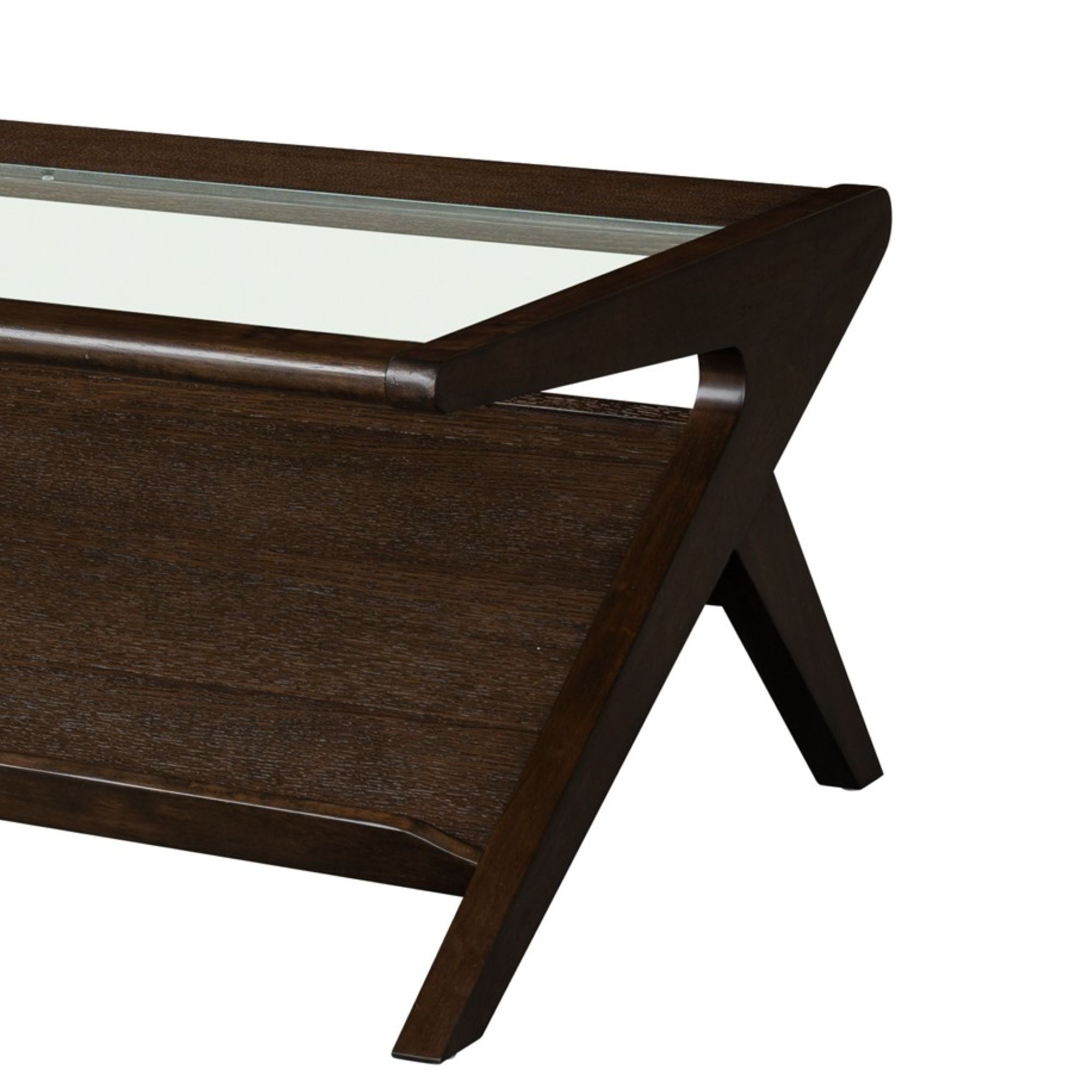 Rocket - & Tempered Glass Coffee Table - Morocco Brown