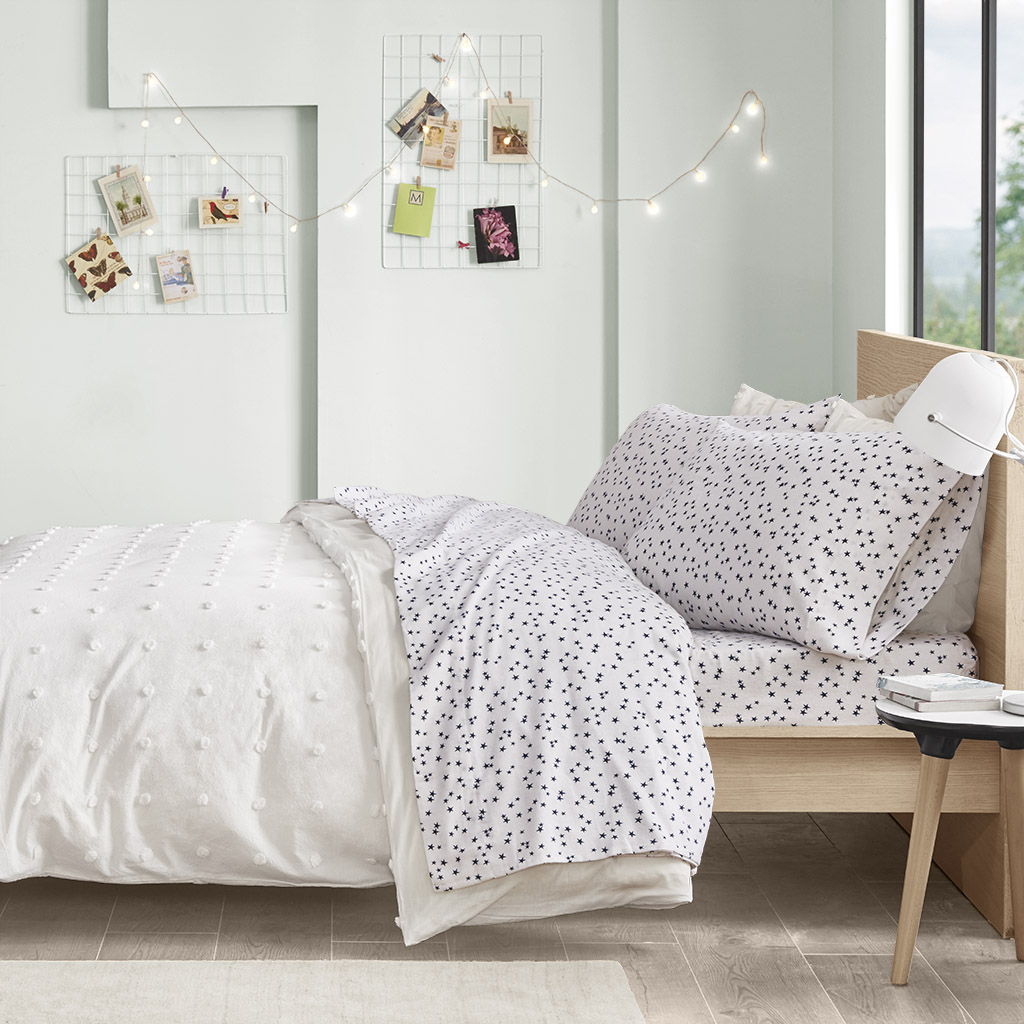 Cozy Soft - Novelty Print Sheet Set - Blue Stars