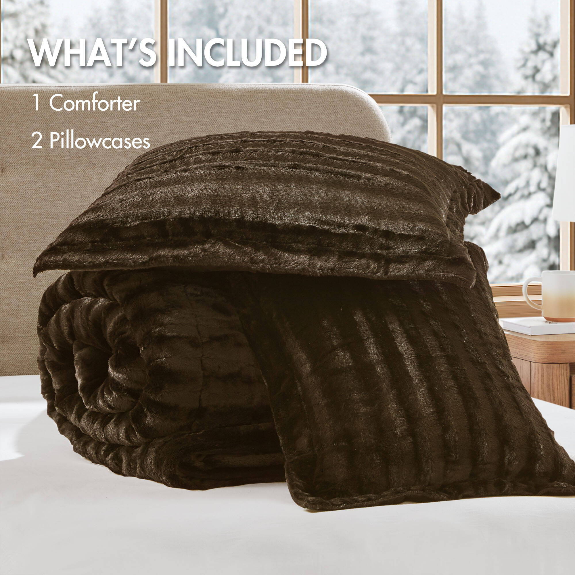 Duke - King Comforter Mini Set - Chocolate