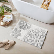 Casablanca - Medallion 20'' x 30'' Tufted Bath Rug - Gray
