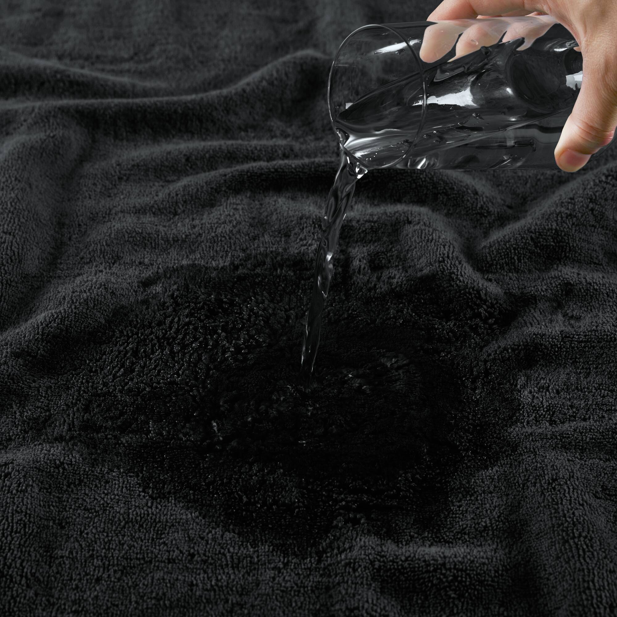 800GSM - Ultra-Soft Absorbent 2 Piece Towel Set - Black