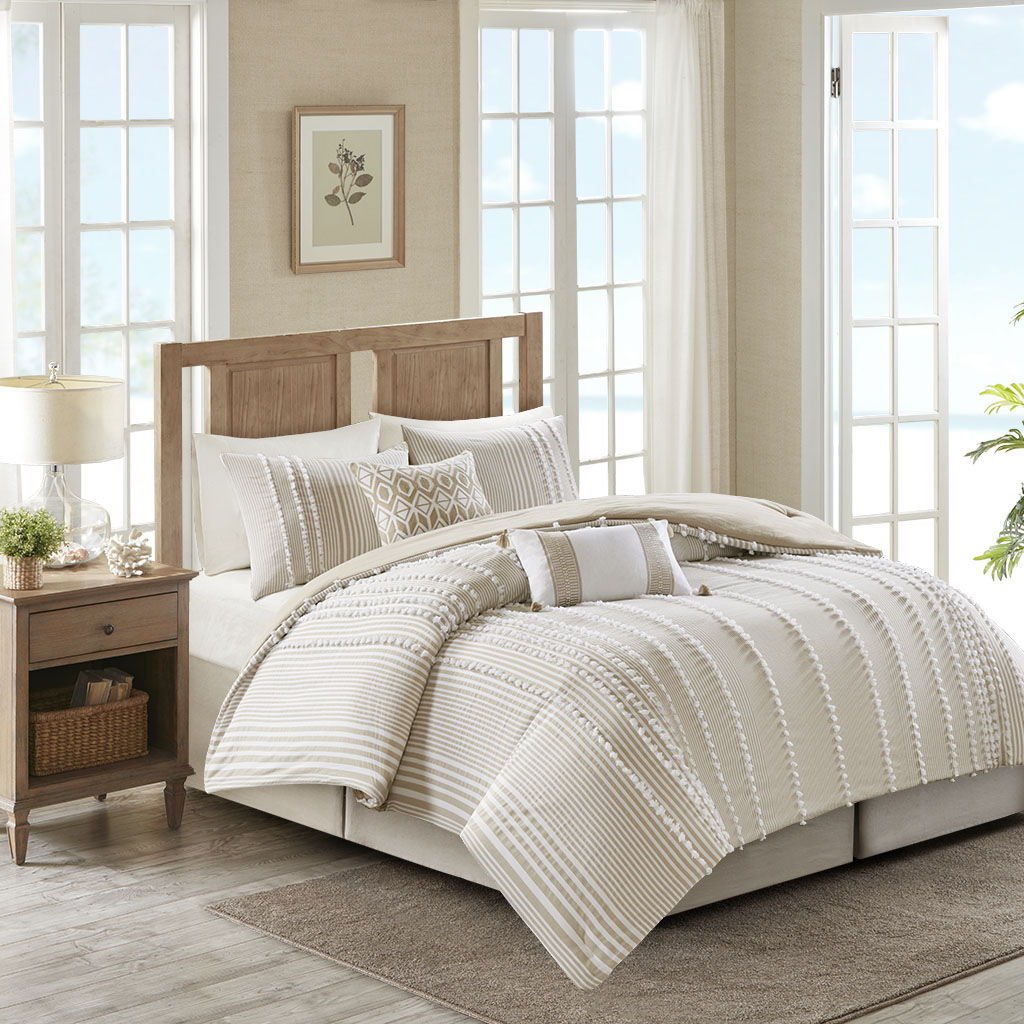 Anslee - Embroidered Oblong Decorative Pillow - Taupe