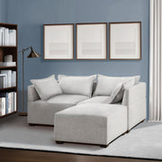 Molly - Modular Ottoman - Silver Gray