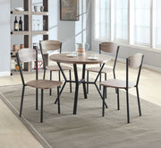 Blake - 5 Piece Round Dining Set - Light Brown
