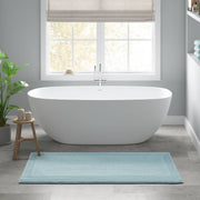 Splendor - 21" x 34" 100% Cotton Tufted 3000 GSM Reversible Bath Rug - Light Blue