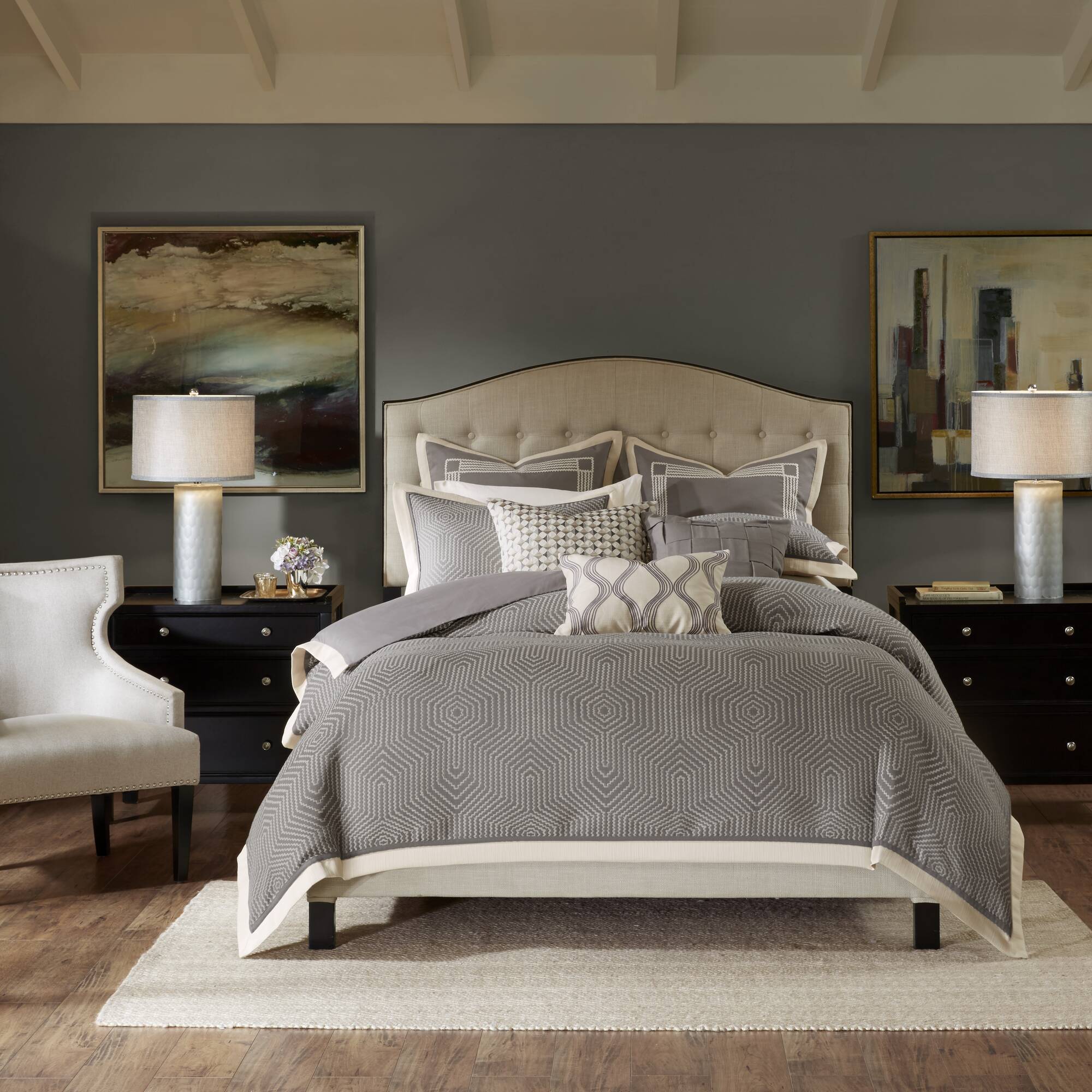 Shades of Gray - Queen Comforter Set - Gray