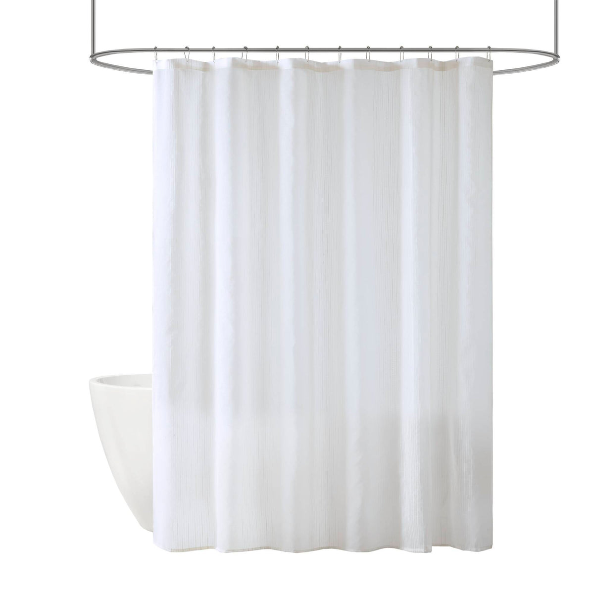 Anna - Sheer Shower Curtain - White
