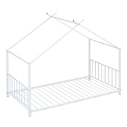 Metal House Platform Bed With Modern Design And Durable Frame
