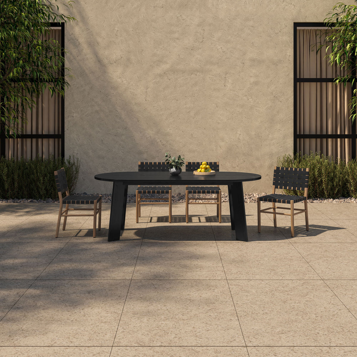 Mira - Outdoor Dining Chair - Black