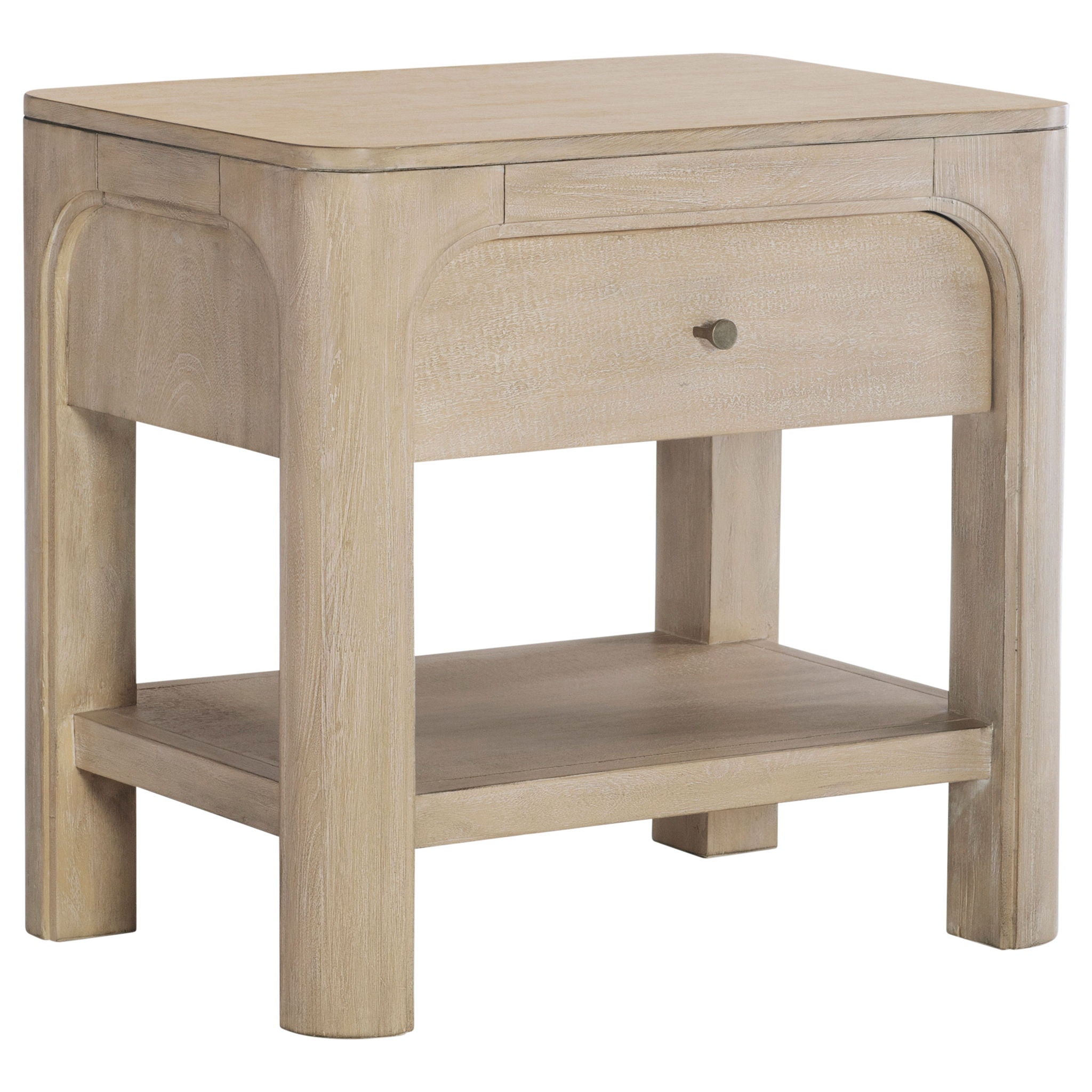 Flores - 1 Drawer Nightstand With Dual USB Ports - Mango Color