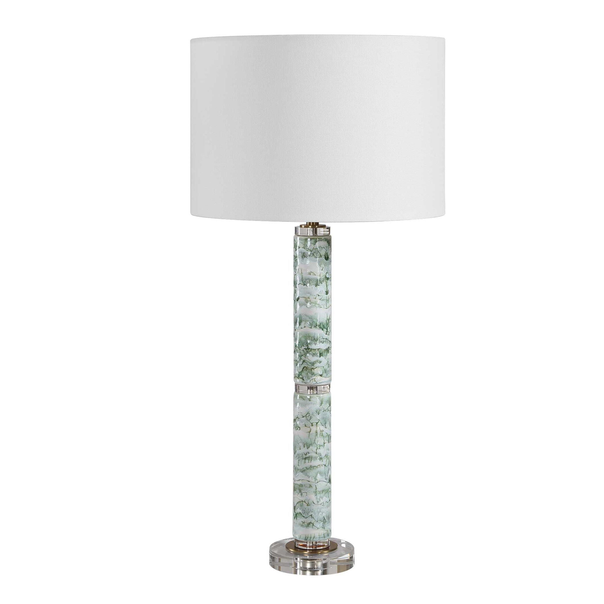 Jameis - Marbled Table Lamp - Green / White