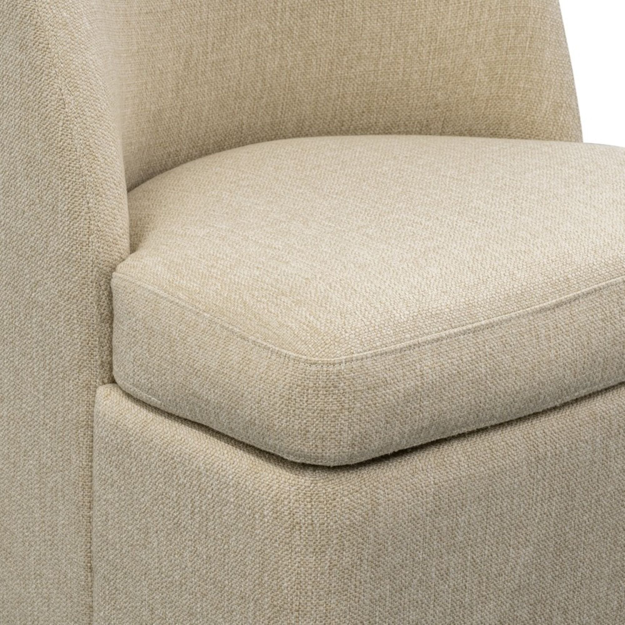 Lyra - One Size Dining Chair With Castors - Taupe