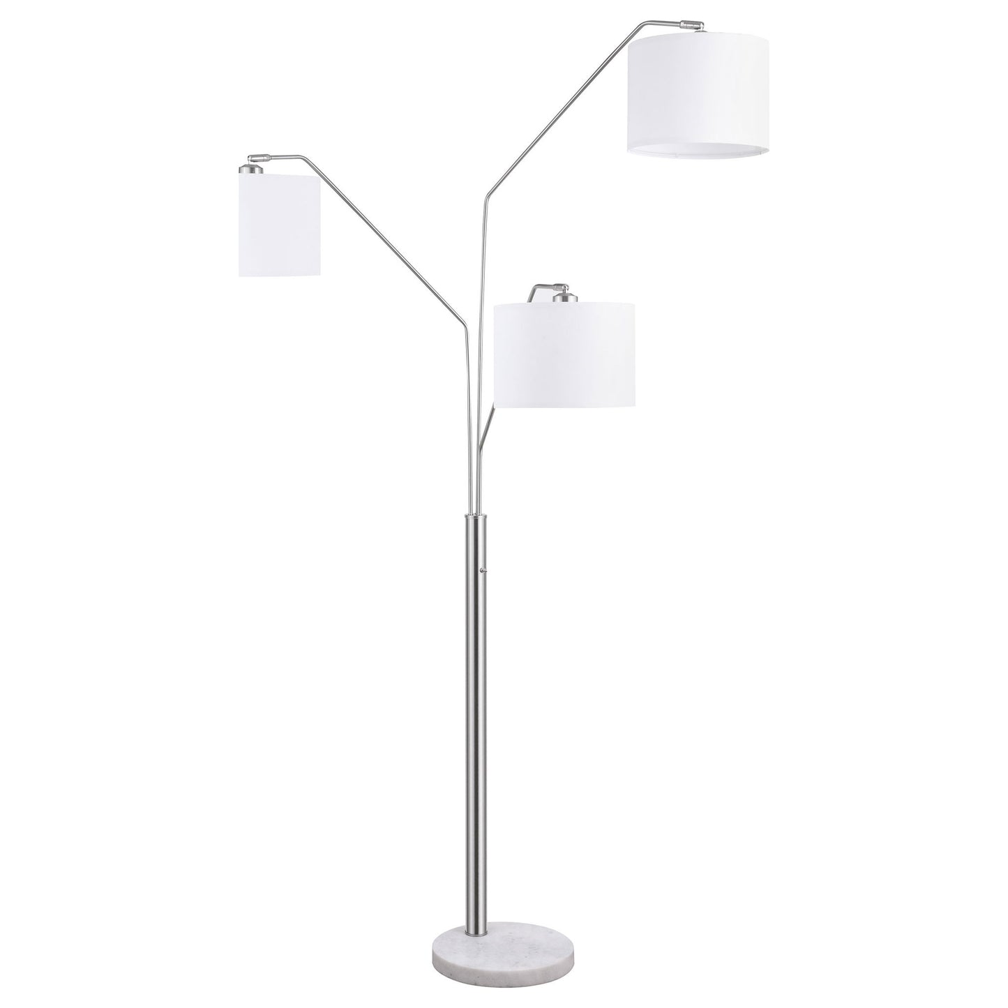 Trio Drum Shade Floor Lamp - Silver