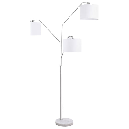 Trio Drum Shade Floor Lamp - Silver