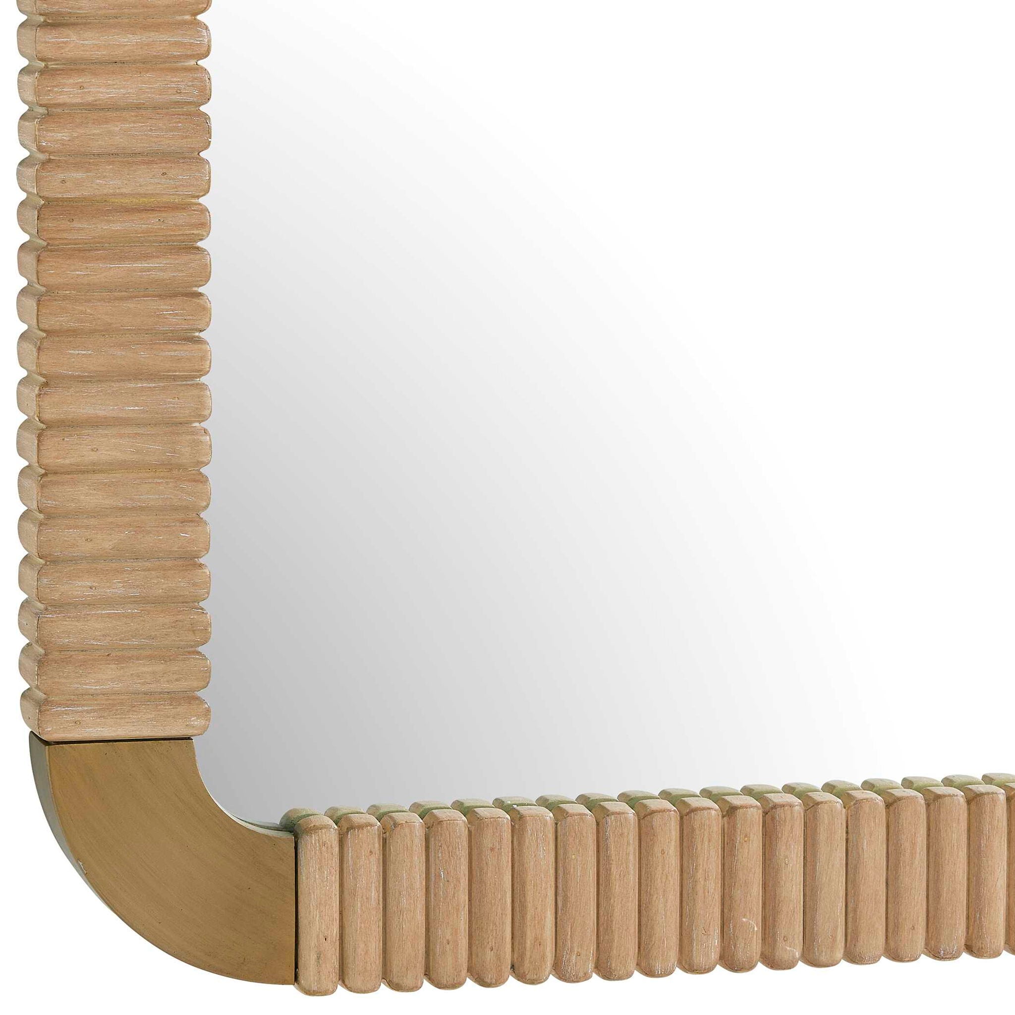 Heinrich - Wood Mirror - Brass / Gold / Woodtone