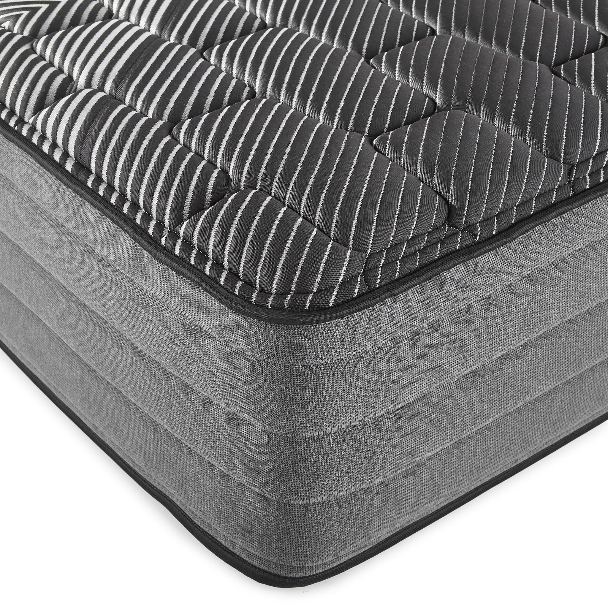 Starrett Black - 14" Euro Top Hybrid Mattress With Copper Gel And Silver Infused Foam - Sleek Black - Twin - Black