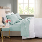 600 Thread Count - Cooling Cotton Blend 4 Piece King Sheet Set - Seafoam