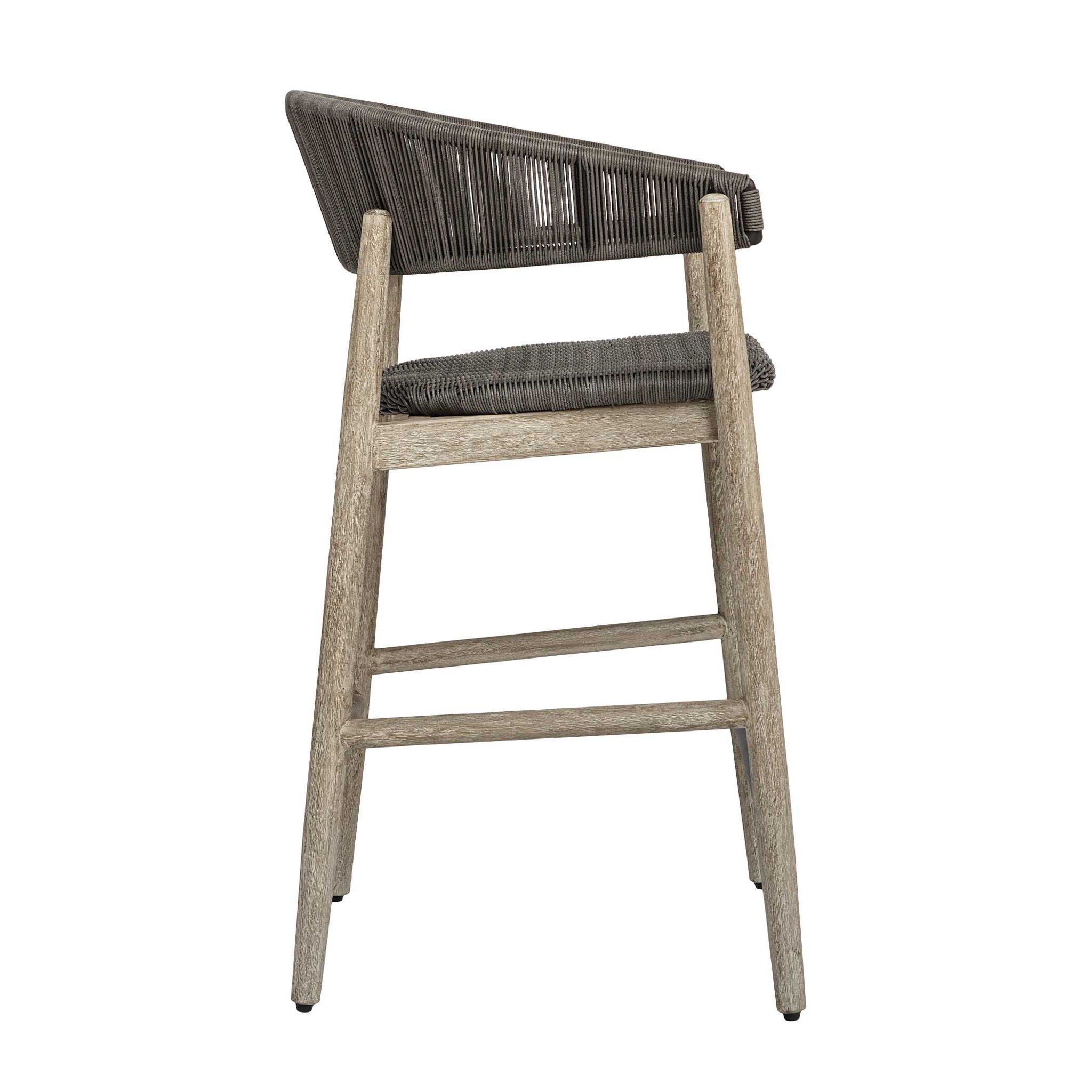 Dermott - Outdoor Counter Stool - Brown / Dark Gray