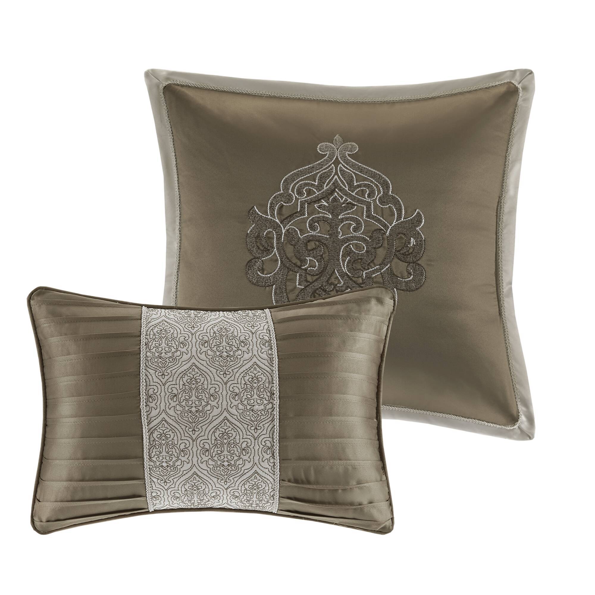 Odette - Queen 8 Piece Comforter Set - Tan