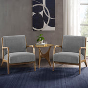 Novak - Mid-Century Modern Accent Armchair (Set of 2) - Gray
