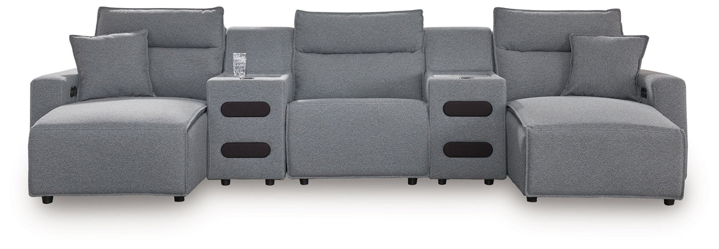 Modmax II - Reclining Sectional - Salt And Pepper