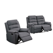 2 Piece Living Room Set With Manual Reclining Loveseat And Recliner