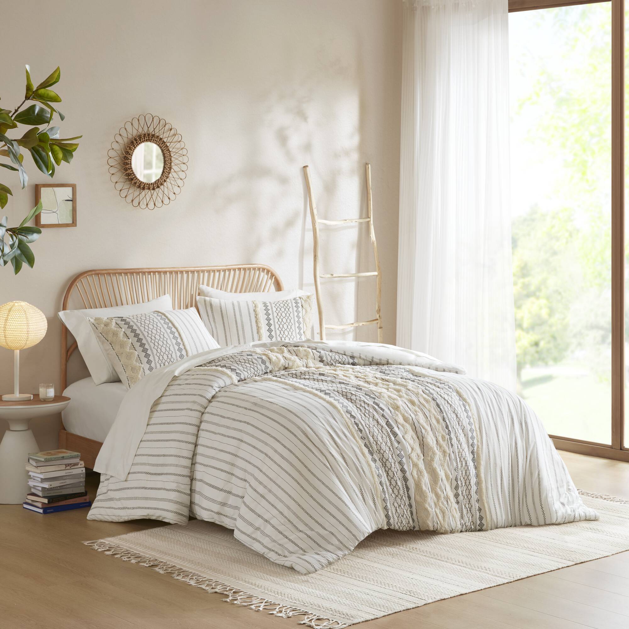 Imani - Printed Duvet Cover Set With - Ivory