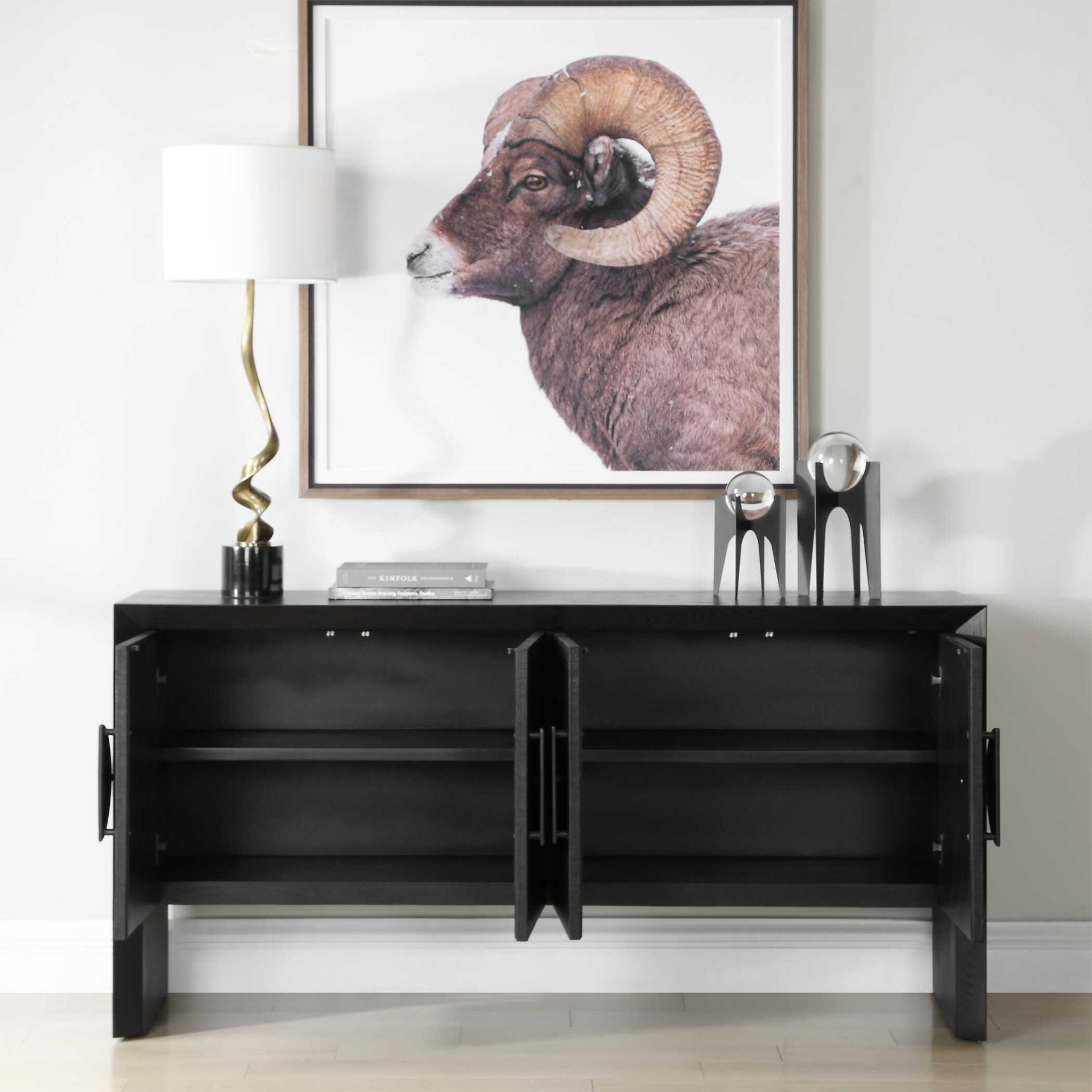 Williams - 4 Door Cabinet - Black