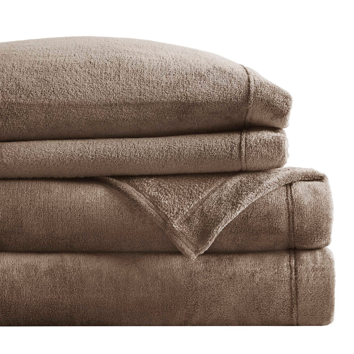 Soloft Plush - Twin Sheet Set - Brown