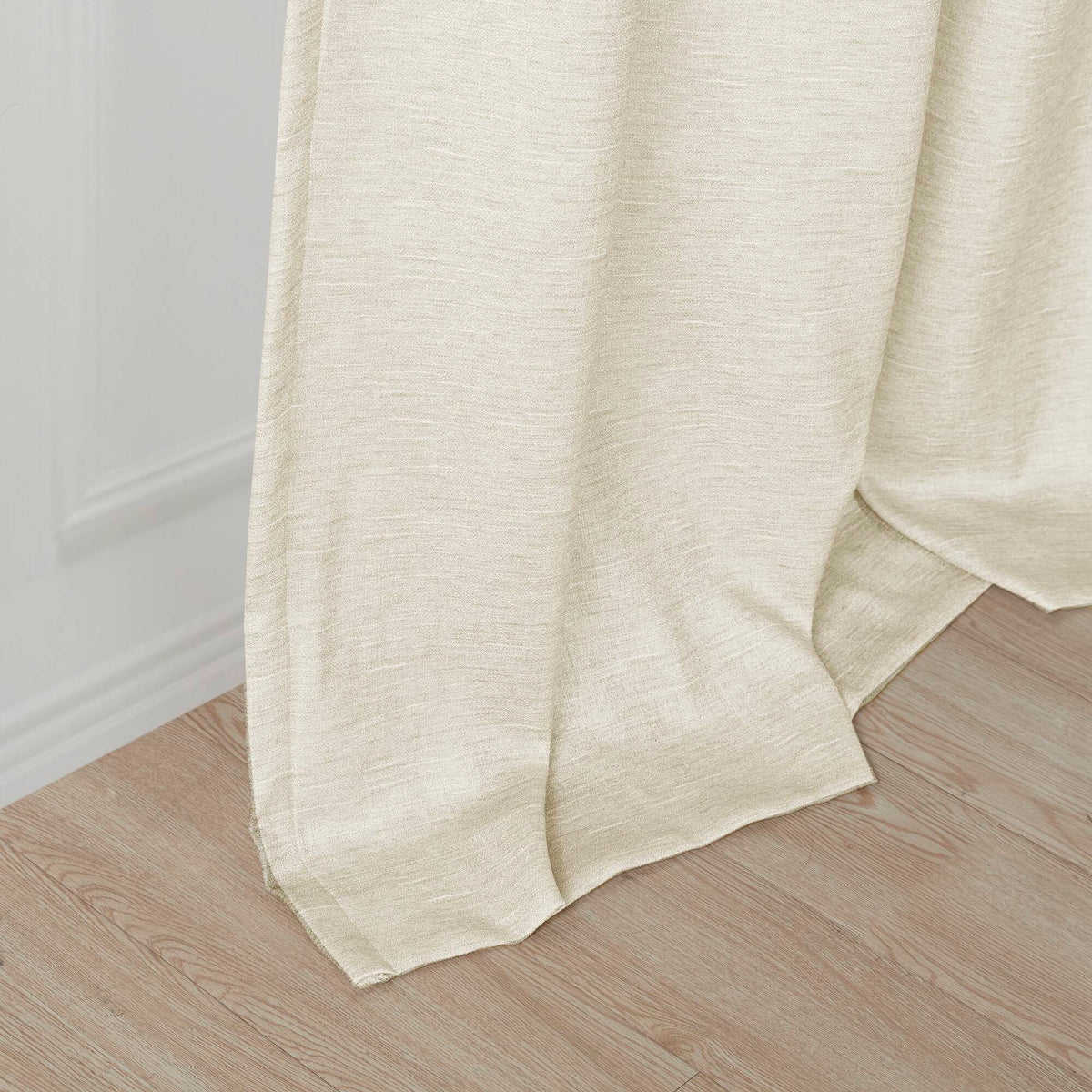 Como - 84" Tonal Printed Total Blackout Window Panel Pair - Ivory