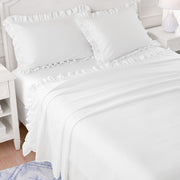Microfiber Ruffle - Full Sheets - Bright White