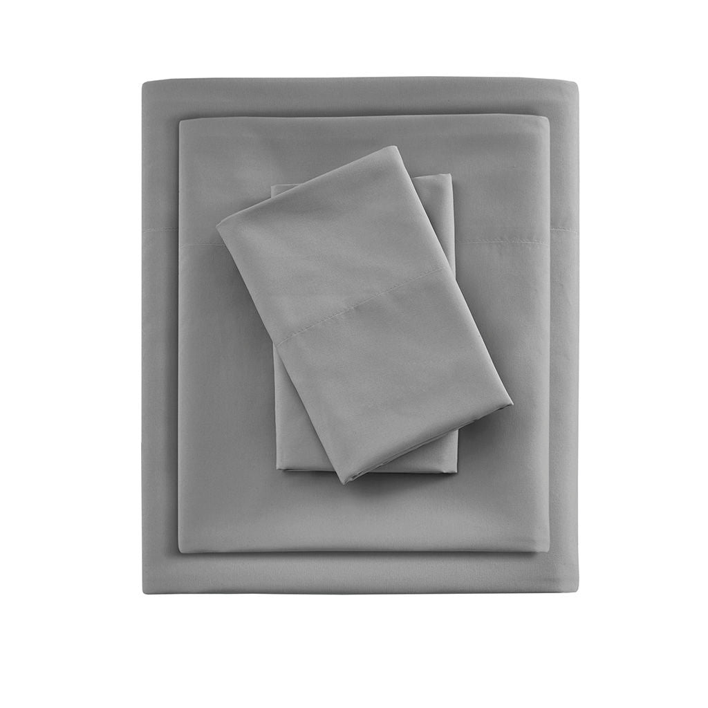 Queen Smart Cool Microfiber Sheet Set - Gray