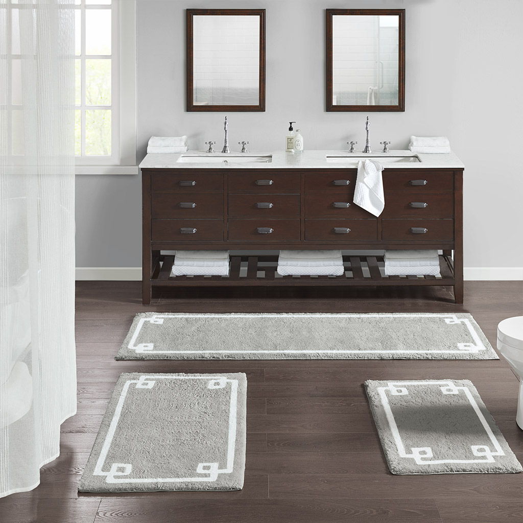 Evan - 24" x 72" Tufted Bath Rug - Gray