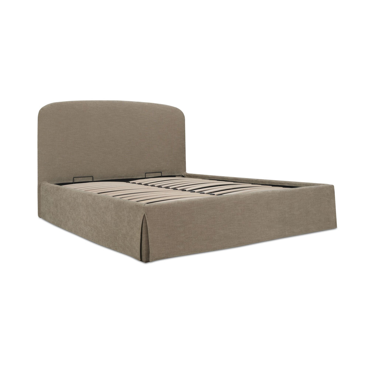 Joan - King Storage Bed - Light Taupe