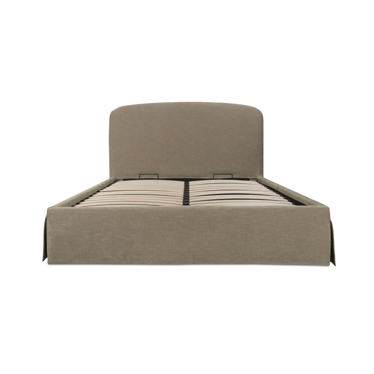 Joan - King Storage Bed - Light Taupe