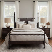 Beckett - Full Turned Wood Spindle Bed - Morocco Brown