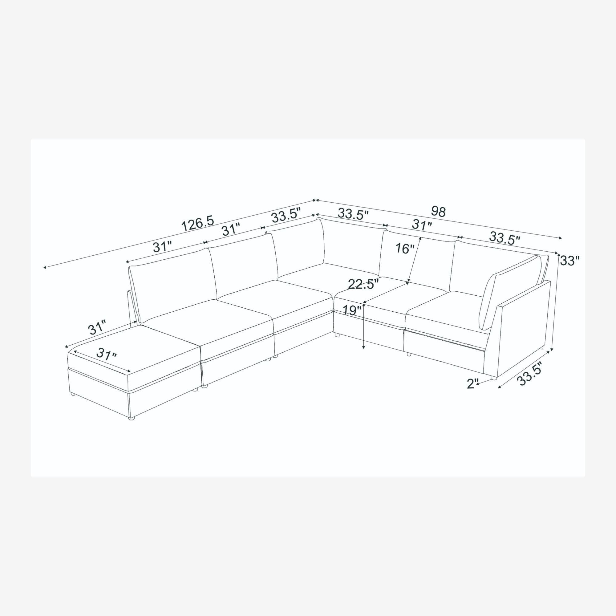 Reversible Modular Sectional & Custom Configuration And Premium Upholstery - Dark Green