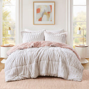 Gia - Back Print Long Comforter Mini Set - Blush